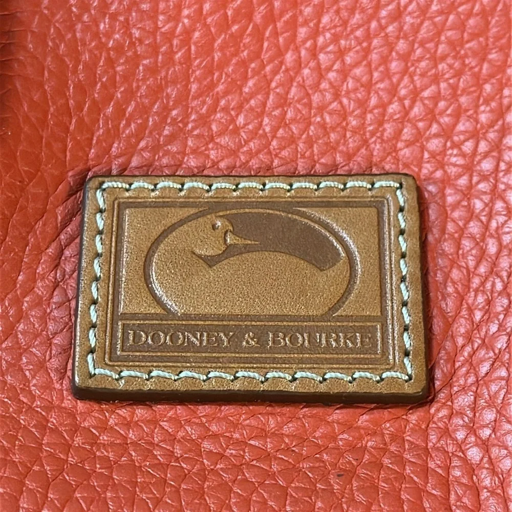 Dooney & Bourke Orange & Tan Detachable Strap Satchel, NWOT + Dust Bag - Picture 12 of 12